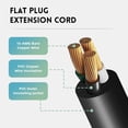 thumbnail image 3 of EP 2 Pack 6 Ft 16/3 Flat Plug Indoor Extension Cord, Black Low Profile Extension Cable, 3 of 7
