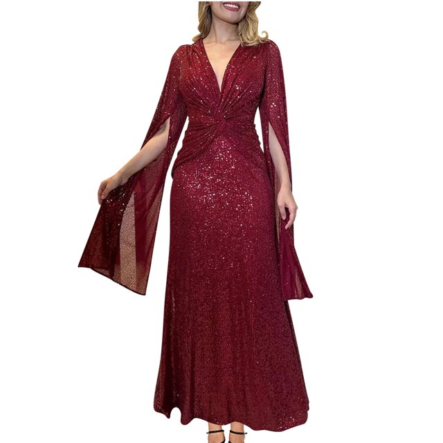 Gspmoly Robes d'Été, Robe de Soirée à Paillettes Personnalisée pour Femmes, Couleur Unie, Ajustée et Moulante, Robes de Cocktail pour Femmes en Liquidation