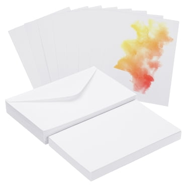 Uxcell 30 Sets Watercolor Cards Postcards with Envelopes 4x6 Inch