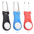 thumbnail image 1 of Foldable Golf Pitch Groove Repair Fork Pitchfork Plastic Handle Stainless Steel Head Portable Ball Putting Lawn Marker Removing Blue, 1 of 1