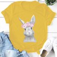 thumbnail image 4 of T-shirt d'Été Grande Taille pour Femmes, Hauts d'Été pour Femmes, Col Rond, Imprimé Lapin, T-shirt de Pâques à Manches Courtes, Blouse Décontractée Ample, T-shirt à Col en V pour Femmes en Liquidation, 4 of 8