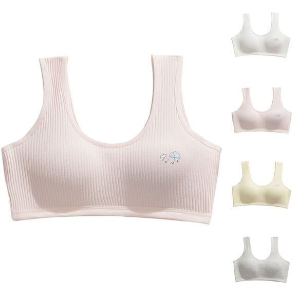 Bovxnpu Training Bras for Girls Girls Training Bra Cotton Breathable Bras Sports Seamless Bra Girls Underwear