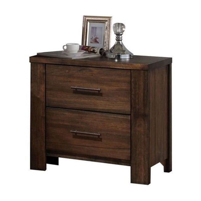 ACME Furniture Merrilee Table de Nuit à 2 Tiroirs en Chêne