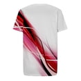 thumbnail image 4 of cllios Chemises pour Hommes 2024 Tendance T-Shirt à Col Rond Imprimé Illusion d'Optique 3D Été Décontracté Manches Courtes Hauts à Imprimé Graphique Cool Muscle Entraînement Athlétique Tee Rouge TG, 4 of 4