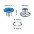 thumbnail image 2 of Unique Bargains 100PCS Grommets Eyelets 1/5 Inch (5mm) ID Hole Metal Self Backing Eyelet with Washers for Leather Blue, 2 of 7