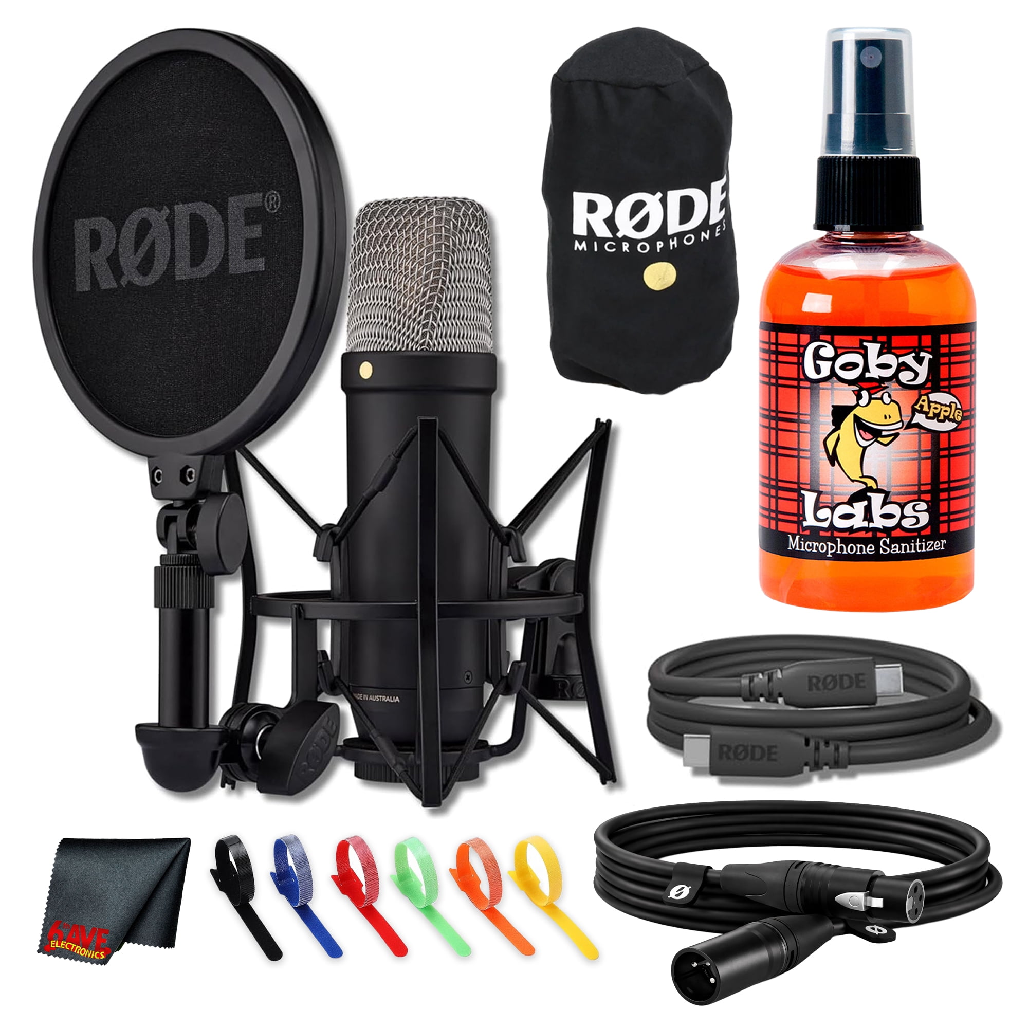 RODE NT1 5th Gen Cardioid Condenser Microphone (Black), XLR/USB