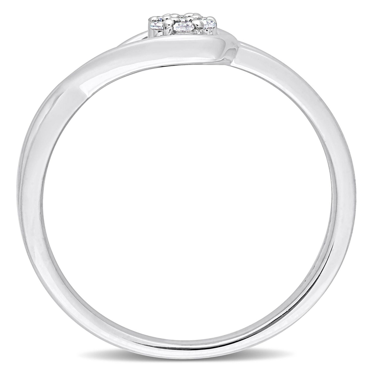 Bague de Promesse infini Miabella d'accent de diamant en Argent Sterling