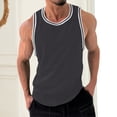 thumbnail image 2 of Timegard Mens Shirts Ribbed Crewneck Sleeveless Comfy Tee Color Block Summer Casual Fitting Tank Top, 2 of 6