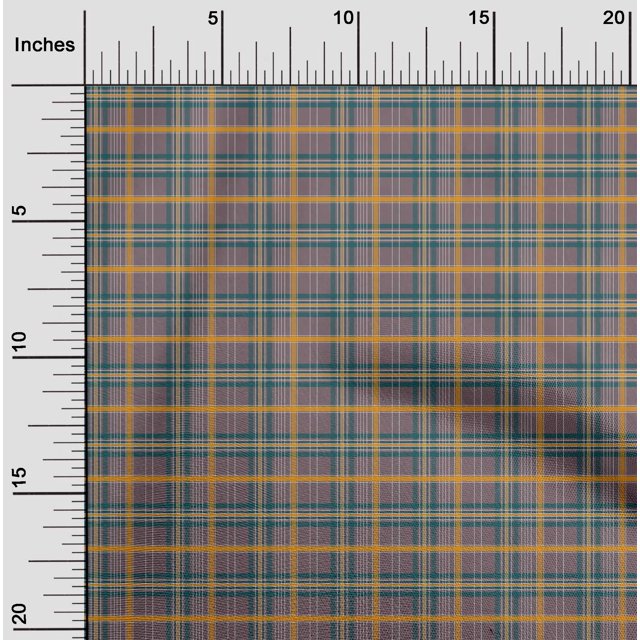 oneOone Viscose Chiffon Fabric Madras Check Decor Fabric Printed BTY 42 Inch Wide