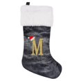 thumbnail image 1 of SUTENGDA 20 Inches Monogram Christmas Stockings Red Velvet with White Super Soft Plush Cuff Embroidered Xmas Stockings Classic Personalized Stocking Decorations for Family Holiday Season, 1 of 5