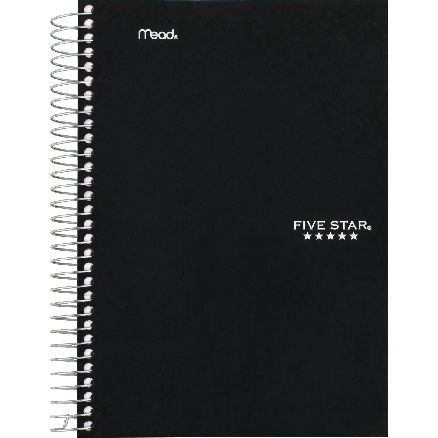 Cahier Five Star(r), 9 po x 6 po, 5 sujets, 300 pages, noir