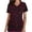 #19, variant on Amzcrzy Plus Size Scrub Tops Women Fashion Graphic Print Valentines Day Nursing Scrub Top Casual Oversized Short Sleeve V Neck Women Scrubs with Pockets