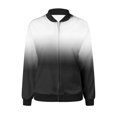 thumbnail image 4 of Swstbby Liquidation d'Économies d'Automne! Vestes d'Automne pour Femmes, Chandail à Manches Longues Ample pour Femmes avec Fermeture Éclair, Veste Décontractée en Grosse Maille Style Baseball Gris TTG, 4 of 5