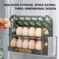 thumbnail image 4 of MesaSe Egg Container for Refrigerator 3-Tier Holder Rack with Handle & Flipping Tier Time Marker 30 Counts, 4 of 6