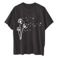 thumbnail image 3 of Hooded & Blouse zanvins Hauts pour Femmes en Liquidation, T-Shirt Décontracté à Col Rond Imprimé pour Femme, Haut Ample à Manches Courtes, Blouse, 3 of 3