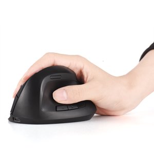 Vertical Mouse Wireless Rechargeable 2.4GHz Ergonomic Movement Speed 2400 6-Button Gaming & Office Mouse USB-C Charging Laptop Wireless Computer Mouse