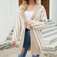 thumbnail image 1 of Chemises d'Automne pour Femmes, Cardigan Décontracté à Manches Imprimées, Manteau Long en Tricot pour Femmes en Liquidation, 1 of 7