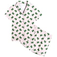 thumbnail image 1 of Toddler Girl Pajamas Cute Dinosaur Pattern Printed Short Sleeve Button Down Shorts Set Newborn Girl Clothes Black 12-13 Years, 1 of 3