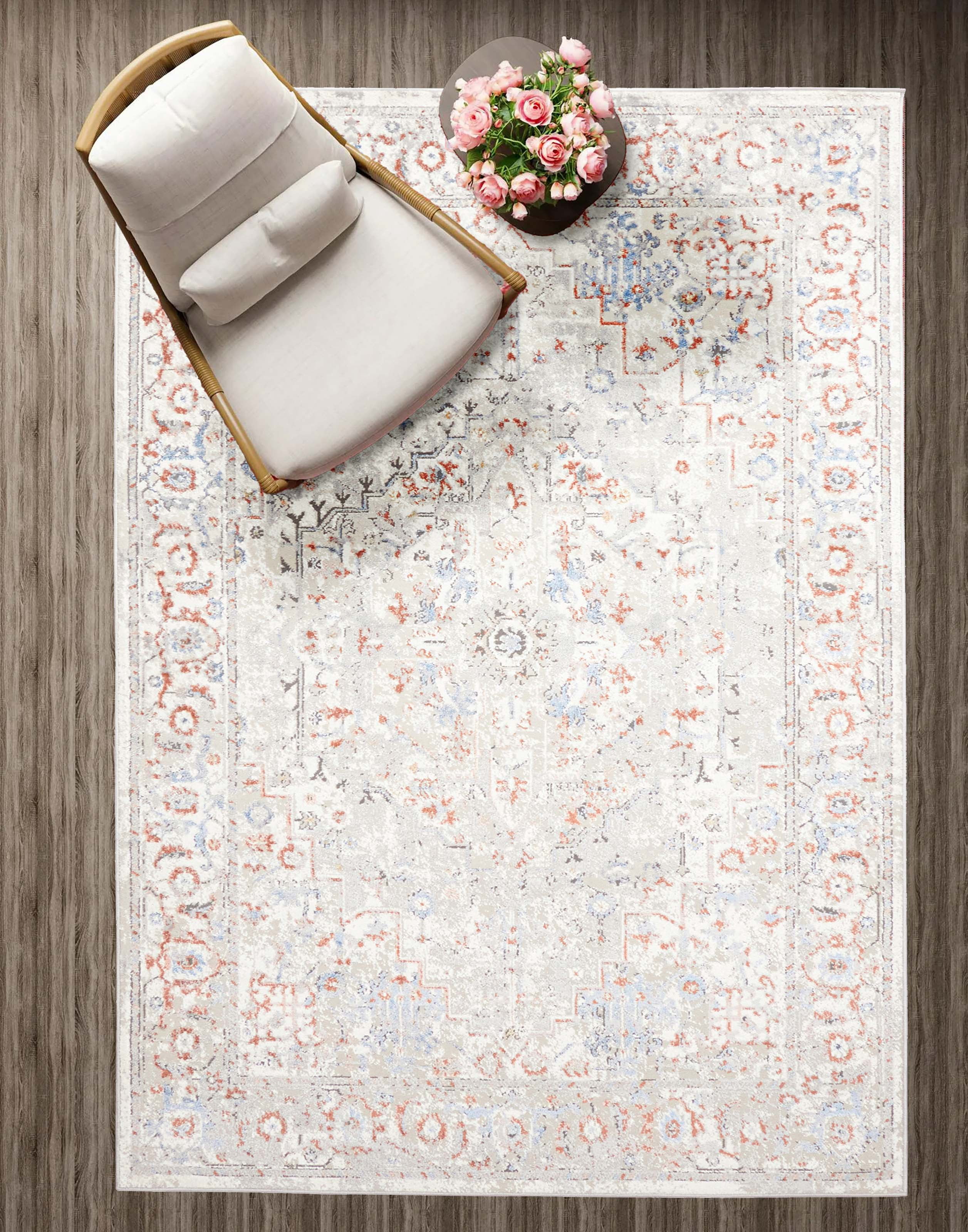 ECARPET Tapis Traditionnel Mira pour Salon, Chambre, Salle A Manger, Entrée, Couloir et Plus Encore.