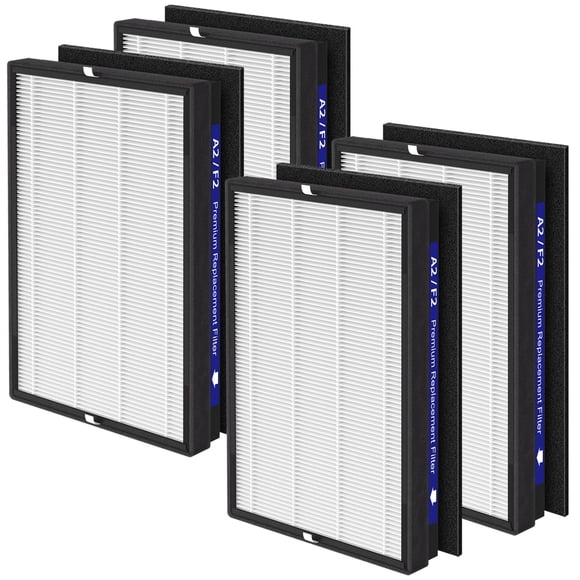 Lot de 4 Filtres de Remplacement A2 F2 True HEPA Compati