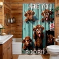 thumbnail image 5 of TIELUTT A Witty and Humorous Bathroom Curtain Shutter Glasses Shower Curtain with Window Curtain Wrap around Shower Curtain Striped Shower Curtain with Liner Clear Shower Curtain Liners 84 Inches Lon, 5 of 5