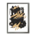 thumbnail image 1 of Designart Gold and Black drift I Framed Wall Art, 1 of 3