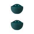 thumbnail image 3 of Youkk Easy To Install Double-layer Plastic Flowerpot For Walls Drainage Flower Pot Blackish Green 2Set, 3 of 6