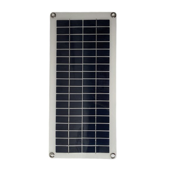 Kit Complet de Panneau Solaire 30W Alimentation USB 12V Portable Extérieur Cellule Solaire en Polysilicium Camping Randonnée Voyage Chargeur de Batterie de Téléphone, Facile à Installer