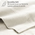 thumbnail image 2 of Bare Home Flannel Sheet Set - 100% Cotton - Deep Pocket - Queen, Ivory, 4-Pieces, 2 of 7