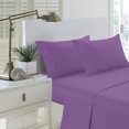 thumbnail image 2 of Martha Collection 1800 Series Embossed Deep Pocket Sheet Set - Super Soft & Wrinkle Free - Luxurious Bed Sheets Set (Full, Purple), 2 of 2