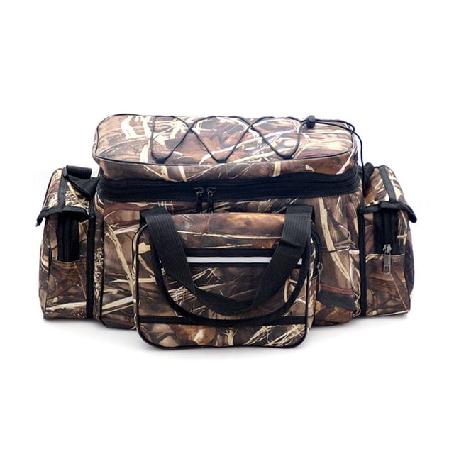 Fishing Tackle Bag Portable Storage Bags with Adjustable Strap Bait Fish Tool Pouch Handbag for Hiking Backpacking