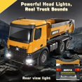 thumbnail image 3 of 1/14 Scale RC Excavator Full Functional Construction Vehicles Rechargeable RC Truck with Metal Shovel Lights Sounds, 3 of 6
