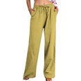 thumbnail image 1 of FNFYFH Clearance Women's Linen Pants for Summer Breathable Solid Color, 1 of 9