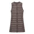 thumbnail image 5 of DPTALR Femmes Chaud Gilet à Poches Manteau Long Veste Hiver Sans Manches Doudoune Parkas, 5 of 5