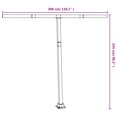 thumbnail image 4 of vidaXL Awning Post Set White 300x245 cm Iron, 4 of 5