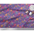 thumbnail image 2 of Soimoi Japan Crepe Satin Fabric Aster Flower Print Fabric by Yard 42 Inch Wide, 2 of 3