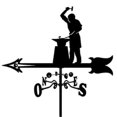 thumbnail image 3 of kurtrusly Practical Weather Vane Farm Garden Stake Yard Direction Indicator Stainless Decor 55cm Tall Ornament Angler, 3 of 9