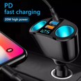 thumbnail image 2 of Dual USB Car Charger 2 Port LCD Display 12-24V Cigarette Car Fast Socket Socket Adapter Charger Lighter Power Car Styling C, 2 of 6