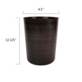 thumbnail image 4 of Mainstays 11.4 Litre Round Plastic Waste Can, Dark Wood Grain 1 Piece, 4 of 5