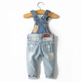 thumbnail image 2 of KIDSCOOL SPACE Salopette en Denim Déchirée pour Petite Fille Ou Petit Garçon, Taille 6-7 Ans,, 2 of 9