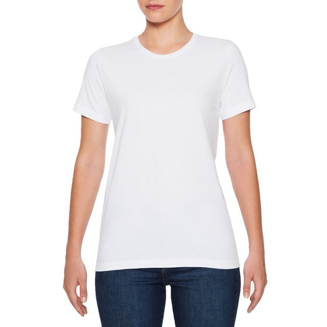 Gildan Ladies Softstyle CVC T-Shirt, 2XL, White
