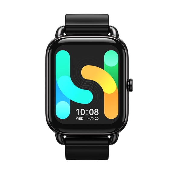 Youkk Digital Display Smart Watch IP68 Waterproof Silicone Strap Sports 5.1 Wristwatch Gift Black Black