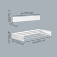 thumbnail image 3 of LEDREM Wall-Mounted Foldable Clothes Drying Rack with Storage Shelf & 5 Hanging Rods, Magnetic Design, for Laundry Room Bathroom, Matte White & Silver, 3 of 6