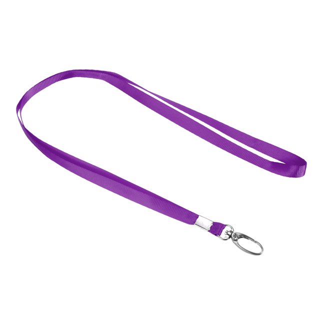 Unique Bargains Polyester Flat Strap Neck Lanyards with Clip Swivel Hook Purple 20 Pack