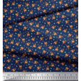 thumbnail image 2 of Soimoi Polyester Crepe Fabric Leaves, & Rose Floral Printed Fabric 1 Yard 42 Inch Wide, 2 of 3