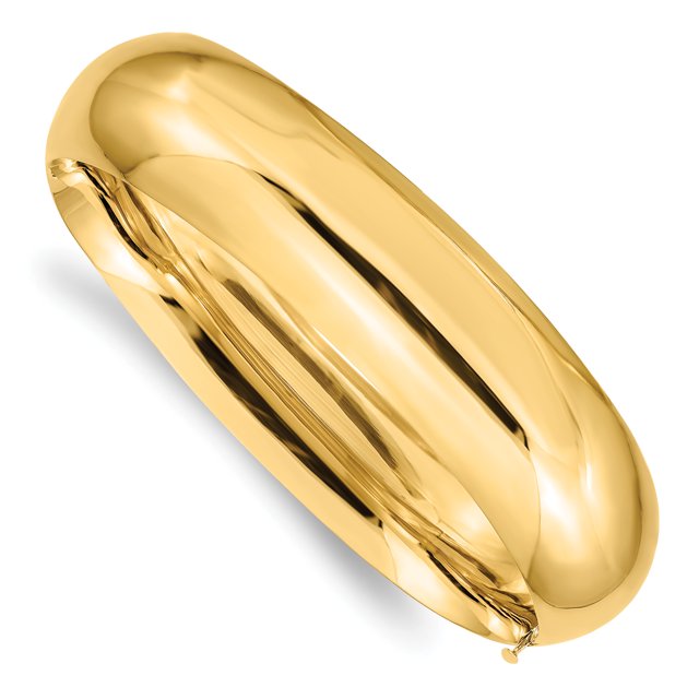 14k Yellow Gold 17.45mm Hinged Bangle Bracelet