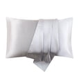thumbnail image 3 of Silk Pillowcase for Hair and Skin Simulated Silk Pillowcase for Hair and Skin - Simulated Silk Pillowcase 2 Sets 20X26 Inches with Envelope Closure, Gift for Women Men, 3 of 5