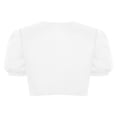 thumbnail image 2 of Hansber Boléro Scintillant pour Filles Manches Courtes Ouvert Cardigan Court Robe de Mariage Fleur Blanche 8, 2 of 7