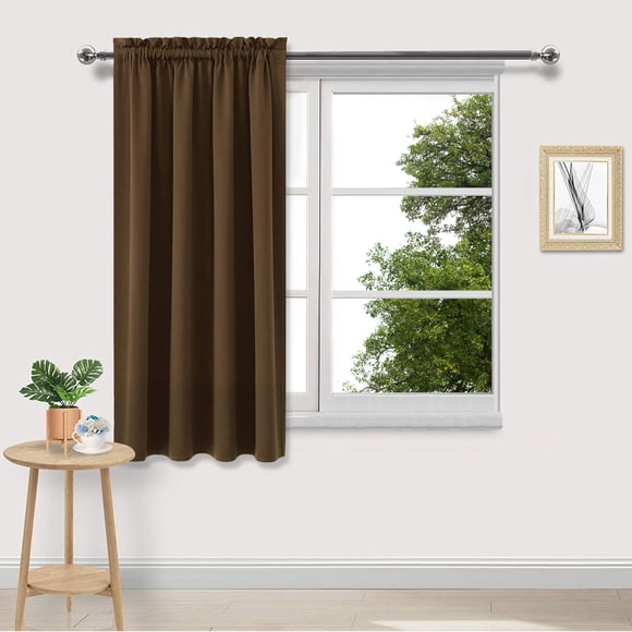 Uuiauoio Solid Colour Curtains,Faux Silk Blackout Curtains, Solid Color Window Treatment Drapes for Bedroom and Living Room Thermal Insulated Room Darkening Drapes