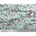 thumbnail image 2 of Soimoi Modal Satin Fabric Insect,Leaves & Flower Floral Fabric Prints by Yard 42 Inch Wide, 2 of 2